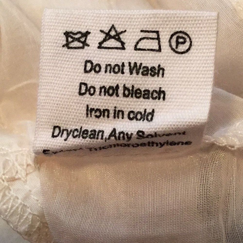 Frenchic ivory cotton and silk LOVE dress - Picture 8 of 8